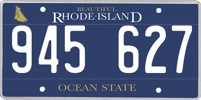 RI license plate 945627