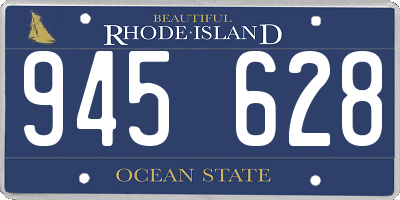 RI license plate 945628