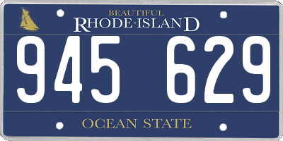 RI license plate 945629
