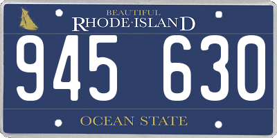 RI license plate 945630