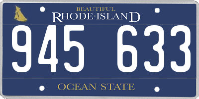 RI license plate 945633