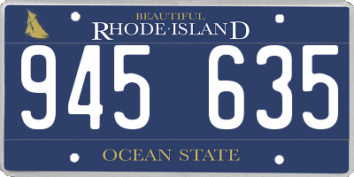 RI license plate 945635