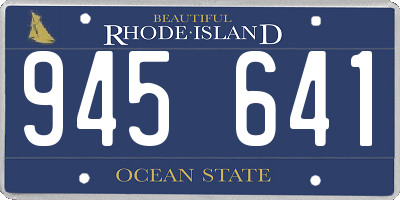 RI license plate 945641