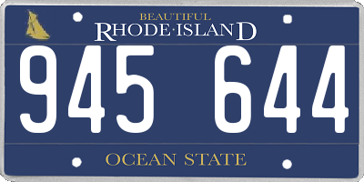 RI license plate 945644