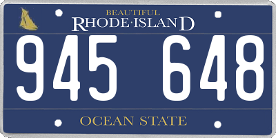 RI license plate 945648