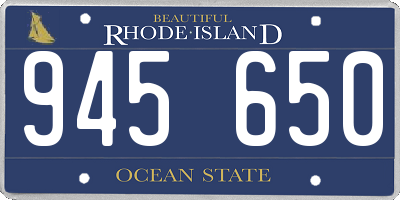 RI license plate 945650