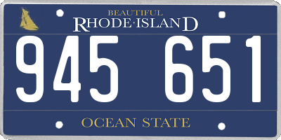 RI license plate 945651
