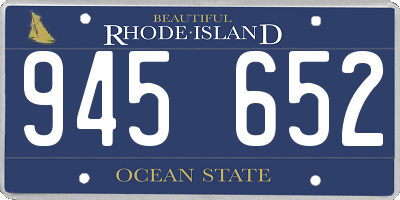 RI license plate 945652