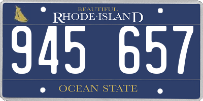RI license plate 945657