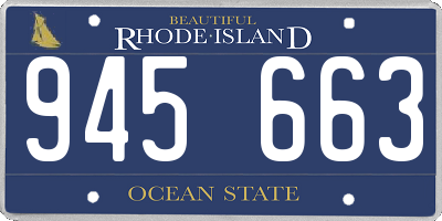 RI license plate 945663