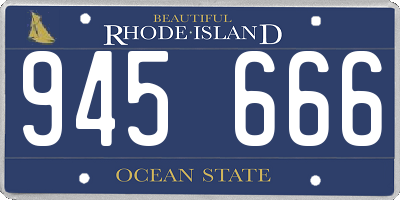 RI license plate 945666