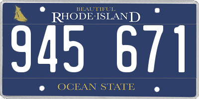RI license plate 945671