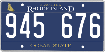 RI license plate 945676
