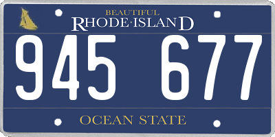 RI license plate 945677