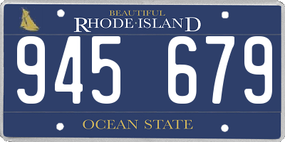 RI license plate 945679