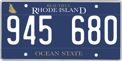 RI license plate 945680