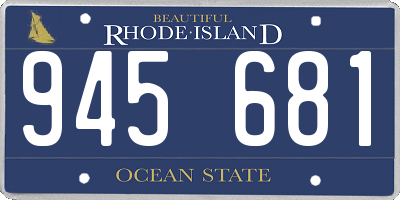 RI license plate 945681