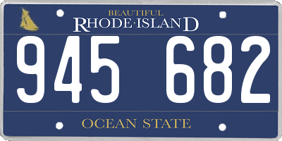 RI license plate 945682