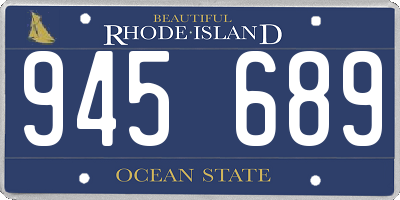 RI license plate 945689