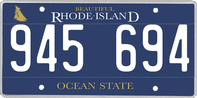 RI license plate 945694