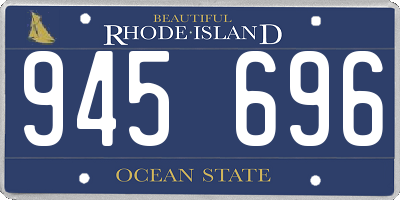 RI license plate 945696