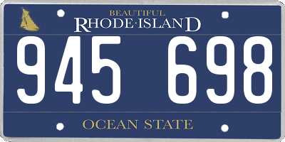 RI license plate 945698
