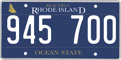 RI license plate 945700