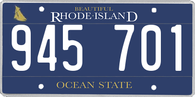 RI license plate 945701