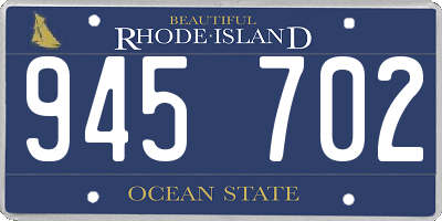 RI license plate 945702