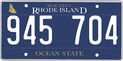 RI license plate 945704