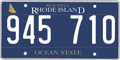 RI license plate 945710