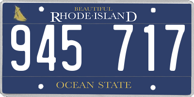 RI license plate 945717