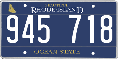 RI license plate 945718