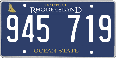 RI license plate 945719