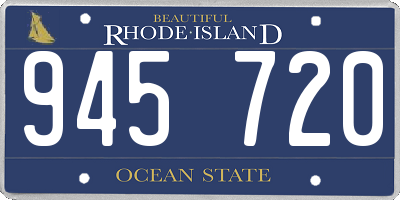RI license plate 945720