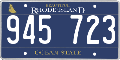 RI license plate 945723