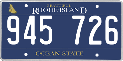 RI license plate 945726