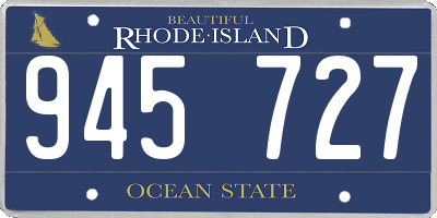 RI license plate 945727