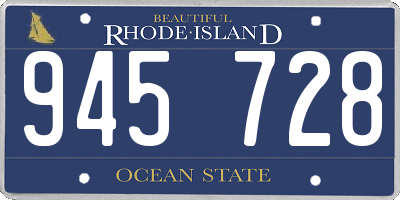 RI license plate 945728
