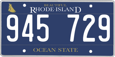 RI license plate 945729
