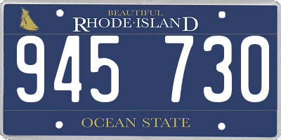 RI license plate 945730