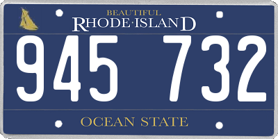 RI license plate 945732
