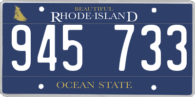 RI license plate 945733