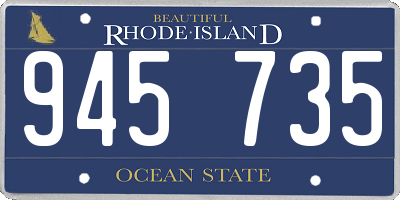 RI license plate 945735