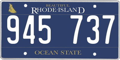 RI license plate 945737