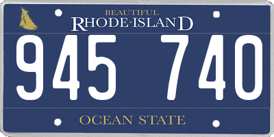 RI license plate 945740