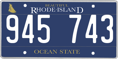 RI license plate 945743