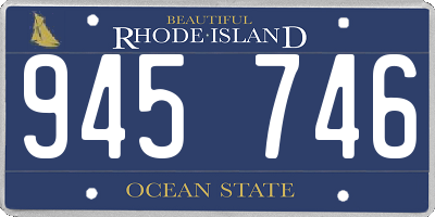 RI license plate 945746
