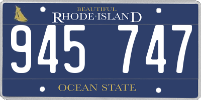 RI license plate 945747