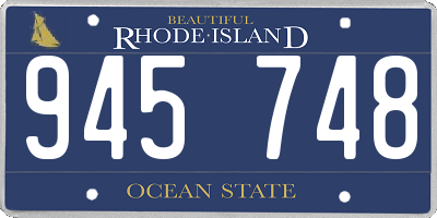 RI license plate 945748